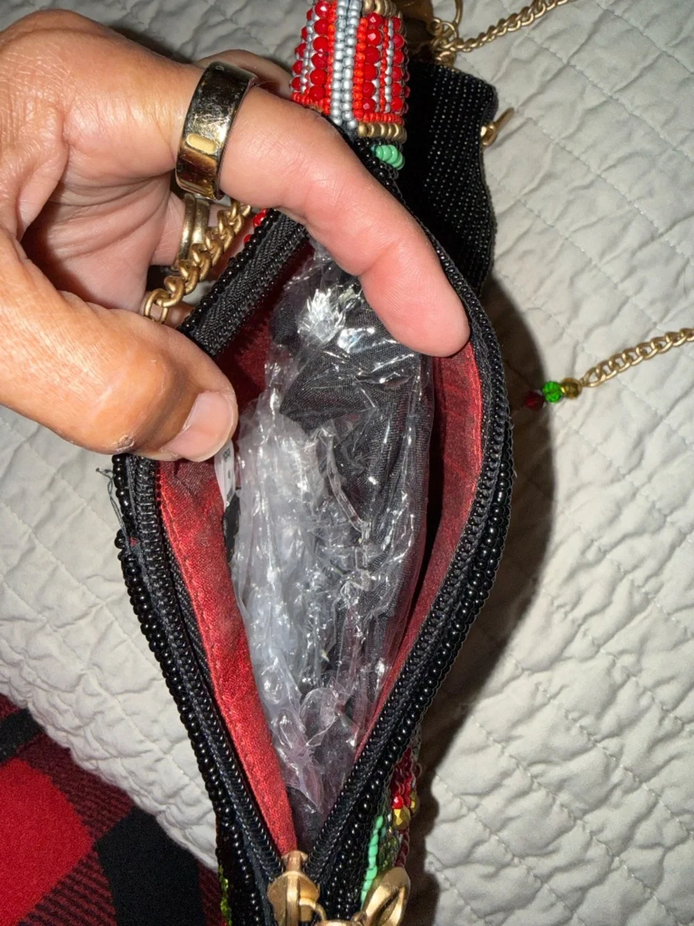 Mary Frances beaded hot sutff bag coin purse - Picture 4 of 4